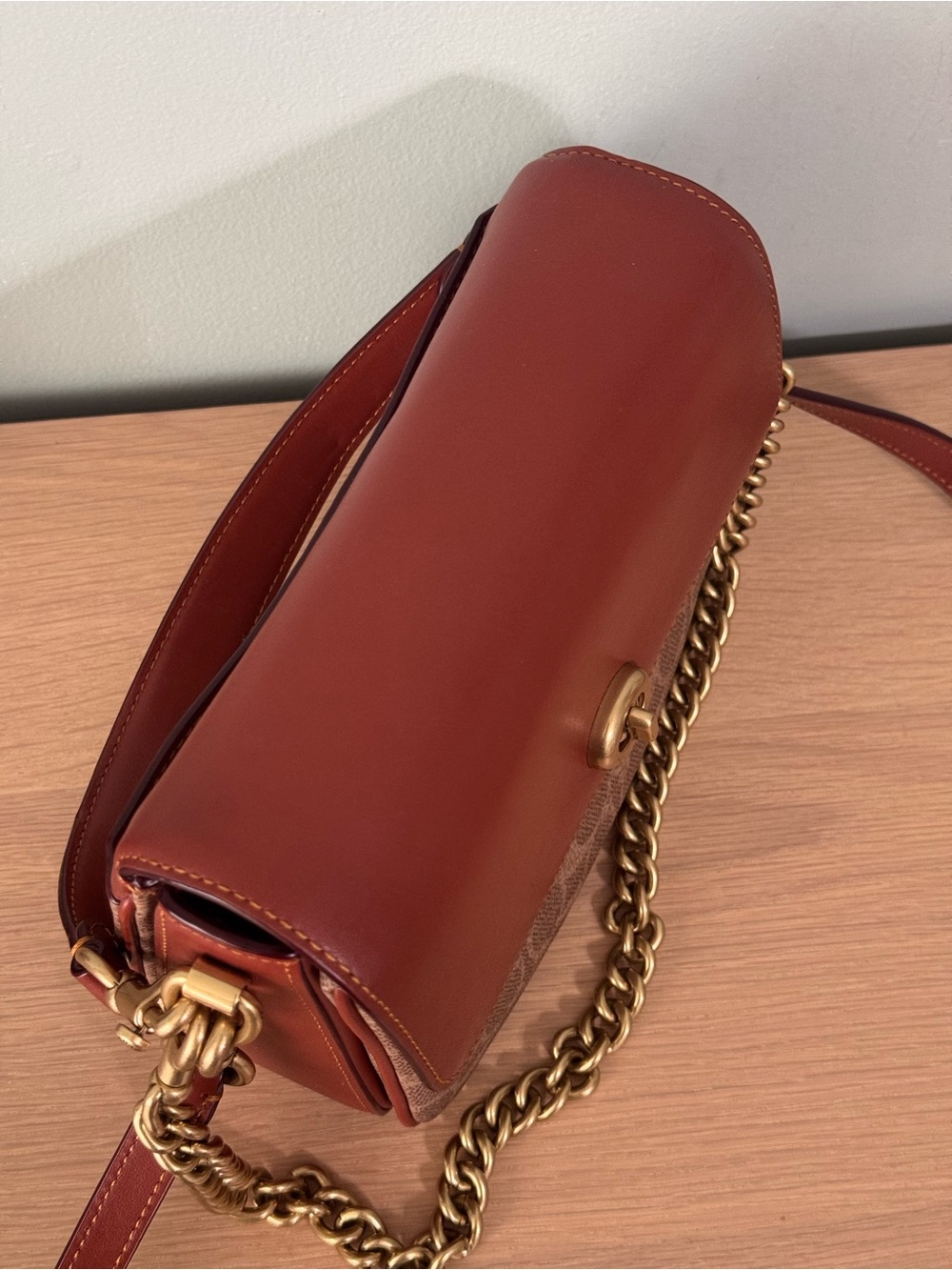Coach Cassie Crossbody Bag 19 in Signature Canvas in Tan Rust - Picture 10 of 12